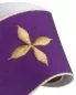 Preview: Versehstola violett & weiß 5 cm breit, mit Fransen