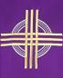 Preview: Kasel SALVATOR MUNDI bestickt violett 95 % Wolle