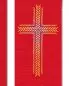 Preview: Doppelstola Facon rot/grün 140 cm mit gestickten Kreuzen