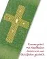 Preview: Diakonstola Wolle & Seide grün, Kreuz gestickt