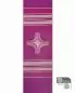 Preview: Diakonstola Kreuz gestickt Wolle & Seide violett