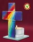 Preview: Glaskreuz  Fusing 11 x 8 cm mit Teelichthalterung
