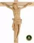 Preview: Wandkreuz Eichenholz natur 70 cm hoch Christus 32 cm