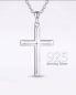 Preview: Kreuzanhänger 20 x 30 mm Sterling Silber mit Kette 40 + 5 cm