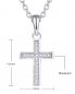 Preview: Kreuzanhänger 10 x 15 mm 925 Sterling Silber mit Zirkonia
