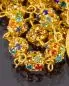 Preview: Rosenkranz vergoldet, Perlen mit farbigen Glassteinen Preview: Rosenkranz vergoldet, Perlen mit farbigen Glassteinen