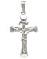 Preview: Kreuz Anhänger Kruzifix modern 25 mm 925 Silber