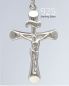 Preview: Kreuz Anhänger Kruzifix modern 25 mm 925 Silber