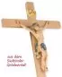 Preview: Kruzifix Kreuzbalken 30 cm Christus geschnitzt 16 cm