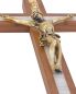 Preview: Wandkreuz mit goldfrabenem Christuskorpus 25 x 12,5 cm