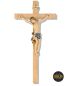 Preview: Kruzifix Kreuzbalben 47 cm Korpus holzgeschnitzt 23 cm