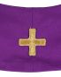 Preview: Priesterstola violett gesticktes IHS Symbol in Goldfarbe