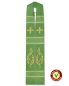Preview: Stola des Friedens 140 cm grün bestickt Faconschnitt