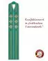Preview: Langstola grün mit goldenen Kreuzen 160 cm Handwebe
