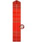 Preview: Stola Rot Streifeneinwebe mit Japangold 150 cm lang