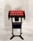 Preview: Opferlichttisch inclusive 18 rubinroten LED Kerzen Preview: Opferlichttisch inclusive 18 rubinroten LED Kerzen