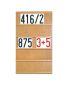 Preview: Liednummer 15,8 x 6,5 cm beidseitig roter Aufdruck