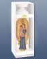 Preview: Madonnen Kerze 300x80 mm verziert mit Maria mit Kind