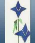 Mobile Preview: Marienkerze 600 x 70 mm blauen Lilien Emblem AM