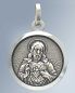 Preview: Skapuliermedaille Jesu/Maria 16 mm Ø 925 Sterling Silber