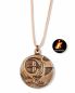 Preview: Bronzeplakette 45 mm Ø Eucharistie, Lederkordel