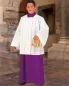 Preview: Ministrantentalar violett 110cm mit Arm 100 % Polyester