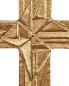 Preview: Kreuz mit Ornamenten 9,5 x 8 cm Bronze