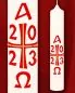 Preview: Osterkerze 250 x 40 mm Kreuz A+O mit Jahreszahl