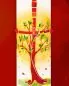 Preview: Osterkerze 600 x 80 mm Lebensbaum mit Sonne