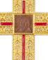 Preview: Bischofskreuz 135 x 80 mm vergoldet, mit Kette, im Etui