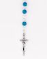 Preview: Rosenkranz mit Glasperlen blau 8 mm Ø Antikfassung