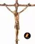 Preview: Papstkreuz Bronze patiniert mit Korpus 20 x 27 cm
