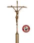 Preview: Vortragekreuz 23x38 cm PAPSTKREUZ Bronze patiniert