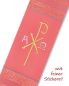 Preview: Diakonstola Pax und A + O rosa mit Streifeneinwebe