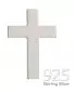Preview: Priesterkreuz 15 x 20 mm Silber, mit Sicherheitsverschluss