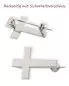Preview: Priesterkreuz 15 x 20 mm Silber, mit Sicherheitsverschluss