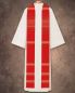 Preview: Priesterstola rot 150 cm Goldfädeneinwebe Wolle/ PE