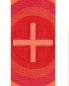 Preview: Wendestola Priester135cm rot/grün Kreuze gestickt