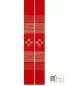 Preview: Priesterstola rot mit Kreuzsymbol 140 cm lang