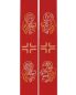 Preview: Stola rot 160cm gefüttert Stickerei 4 Evangelisten
