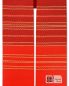 Preview: Stola Rot Streifeneinwebe mit Japangold 150 cm lang
