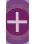 Preview: Wendestola Priester 135 cm violett/weiß Kreuze gestickt