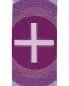 Preview: Wendestola Priester 135 cm violett/weiß Kreuze gestickt