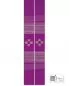 Preview: Priesterstola violett mit Kreuzsymbol 140 cm lang