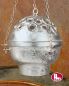 Preview: Rauchfass mit Schiffchen Kugelform 13cm Ø versilb.