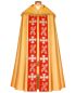 Preview: Nikolausmantel gold & rot Kreuzsymbol & Olivenzweig