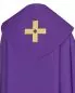 Preview: Nikolaus - Rauchmantel violett mit schlichtem Kreuzdekor