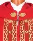 Preview: Nikolaus - Rauchmantel rot mit schlichtem Kreuzdekor