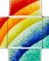 Preview: Glaskreuz Regenbogen mit Teelichthalterung 11 x 8 cm