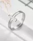 Preview: Ring mit filigranem Kreuz Design durchbrochen